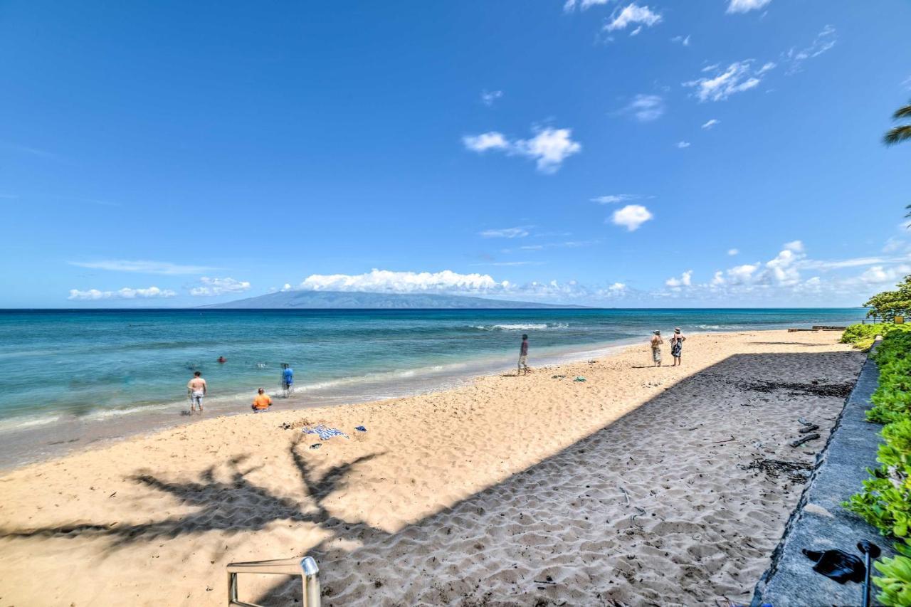 Cute Beachfront Condo With Lanai And Resort Pools Kahana Exteriör bild