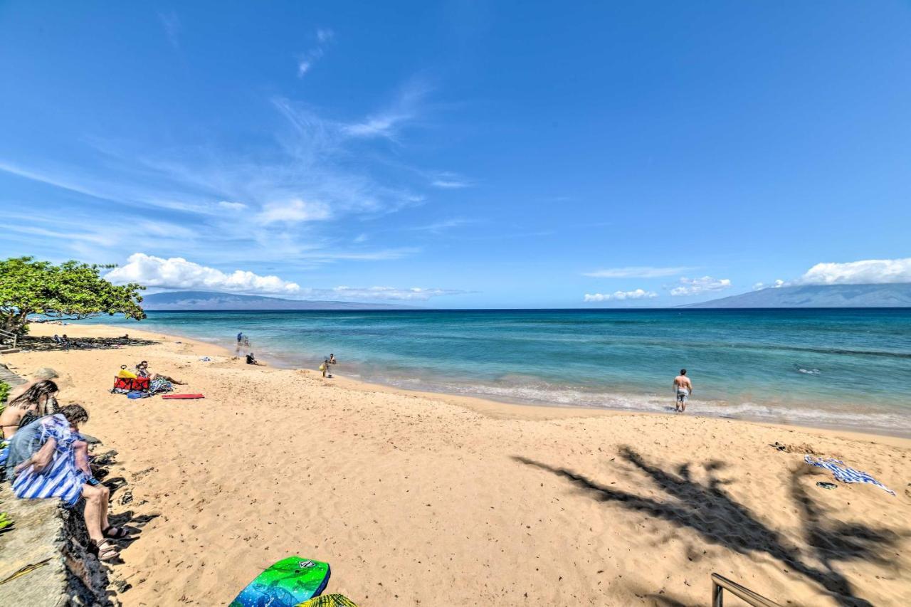 Cute Beachfront Condo With Lanai And Resort Pools Kahana Exteriör bild